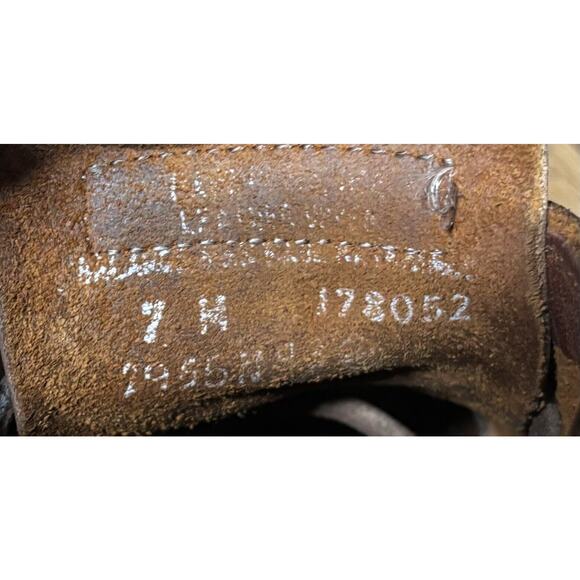 Vintage EASTLAND Brown Leather Peasant Shoe Moccasin Bootie Women’s 7 M - Picture 5 of 8